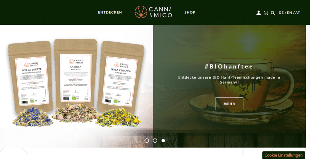 Cannamigo Onlineshop Screenshot